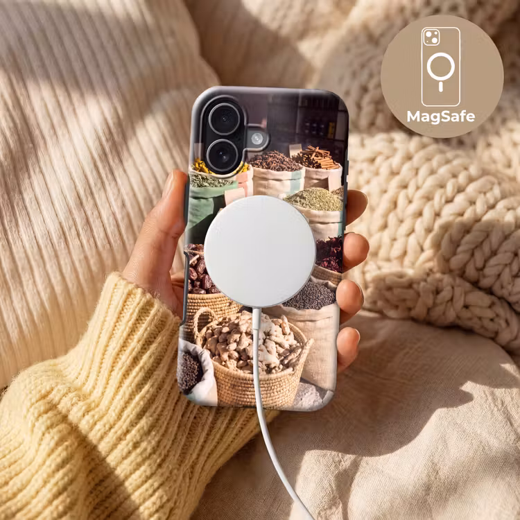 Handyhülle Toughcase - Kräuter – Markt – Farbenfroh - Kruiden - Markt - Kleurrijk Toughcase MagSafe Apple iPhone 17 klein