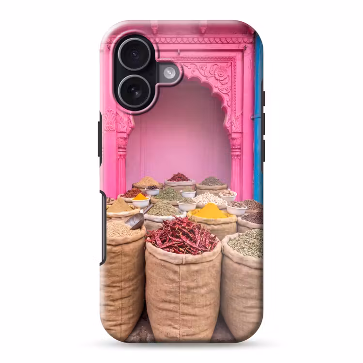Handyhülle Toughcase - Kräuter – Markt – Rosa - Kruiden - Markt - Roze Toughcase MagSafe Apple iPhone 17 klein