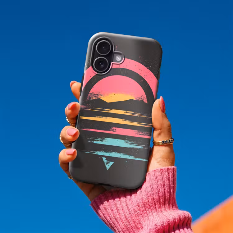 Cirkel - Abstract - Roze Toughcase MagSafe Apple iPhone 17 klein -Sfeer1V