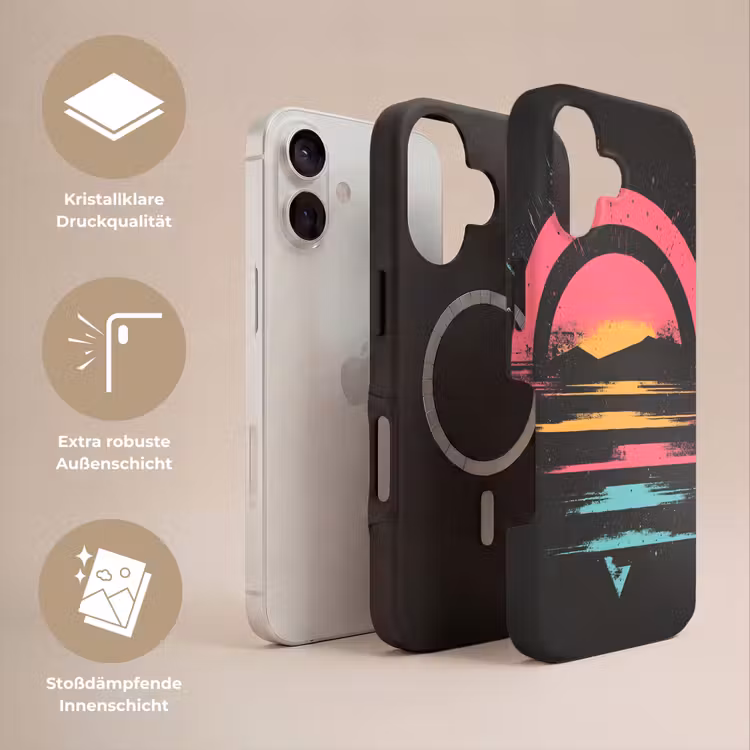Cirkel - Abstract - Roze Toughcase MagSafe Apple iPhone 17 klein -USP_Lagen_DE