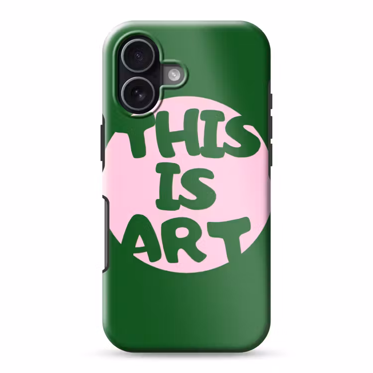 Cirkel - Roze - Tekst - Art Toughcase MagSafe Apple iPhone 17 klein -3d