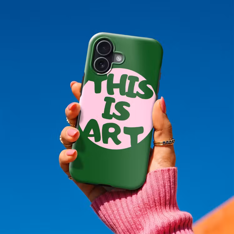Cirkel - Roze - Tekst - Art Toughcase MagSafe Apple iPhone 17 klein -Sfeer1V