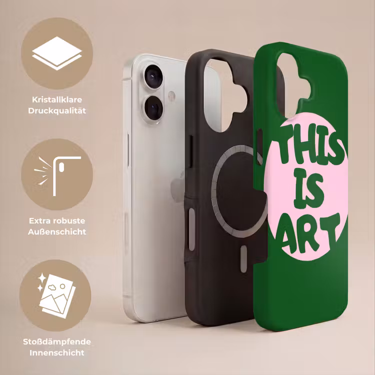 Cirkel - Roze - Tekst - Art Toughcase MagSafe Apple iPhone 17 klein -USP_Lagen_DE
