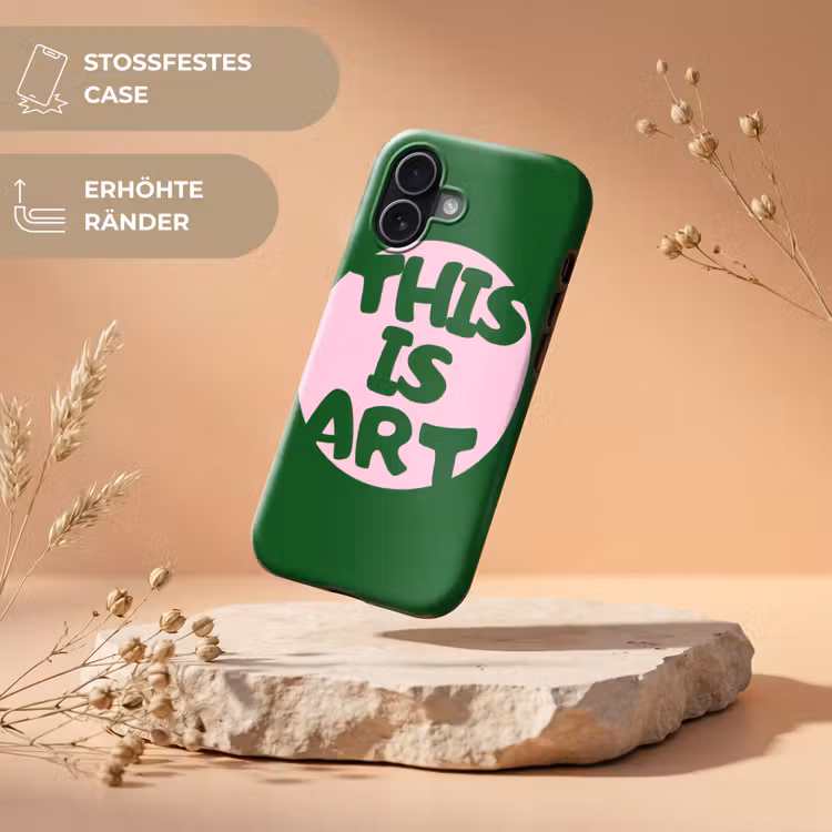 Cirkel - Roze - Tekst - Art Toughcase MagSafe Apple iPhone 17 klein -USP_RandenV_DE