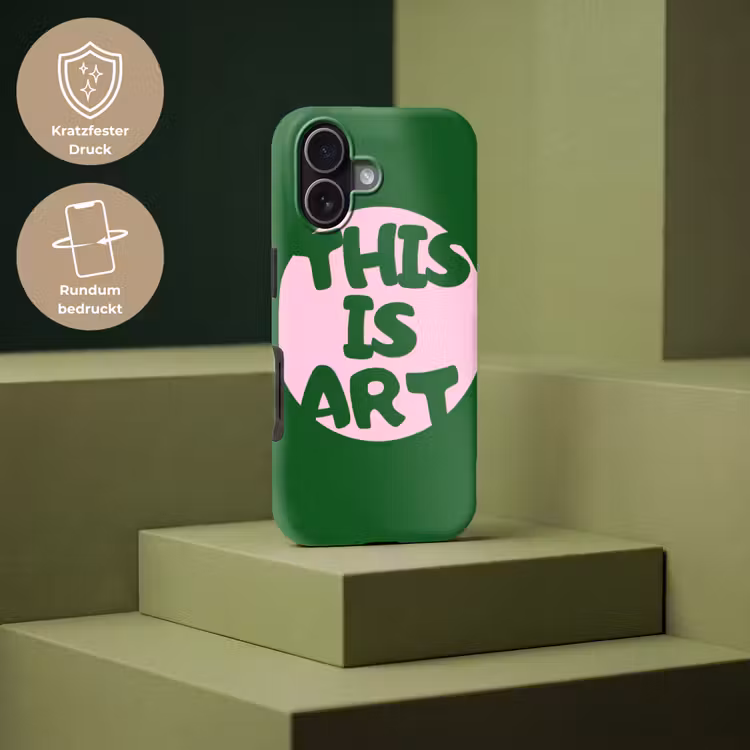 Cirkel - Roze - Tekst - Art Toughcase MagSafe Apple iPhone 17 klein -USP_PrintM_DE
