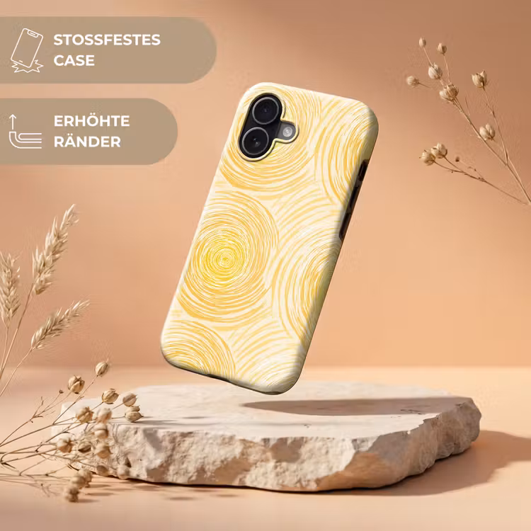 Cirkels - Abstract - Artistiek - Geel Toughcase MagSafe Apple iPhone 17 klein 1017 -USP_RandenV_DE