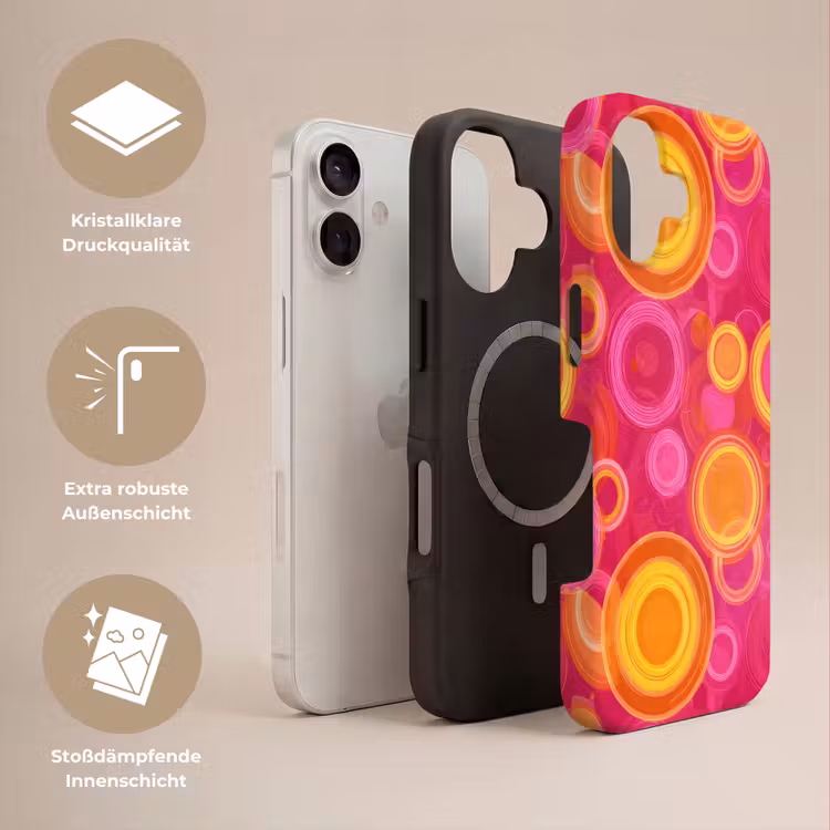 Cirkels - Design - Kleurrijk Toughcase MagSafe Apple iPhone 17 klein 1017 -USP_Lagen_DE