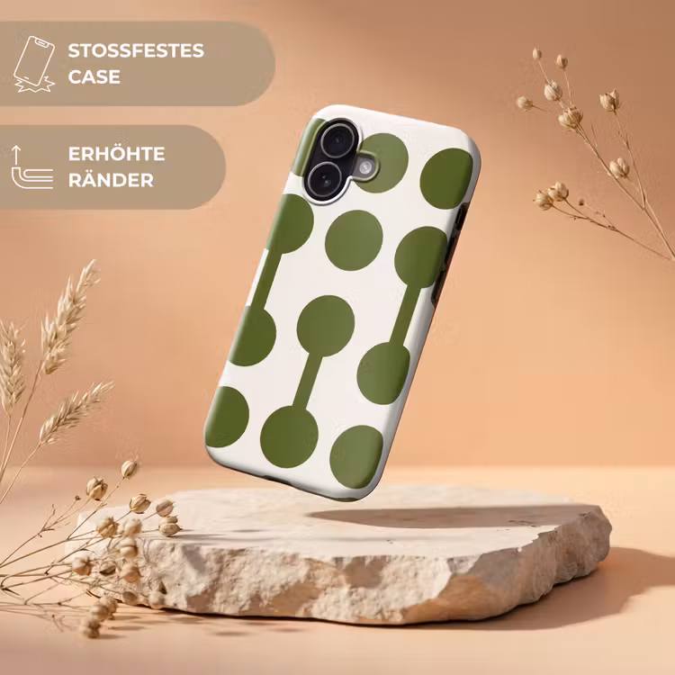 Cirkels - Geometrisch - Abstract - Modern - Groen Toughcase MagSafe Apple iPhone 17 klein -USP_RandenV_DE