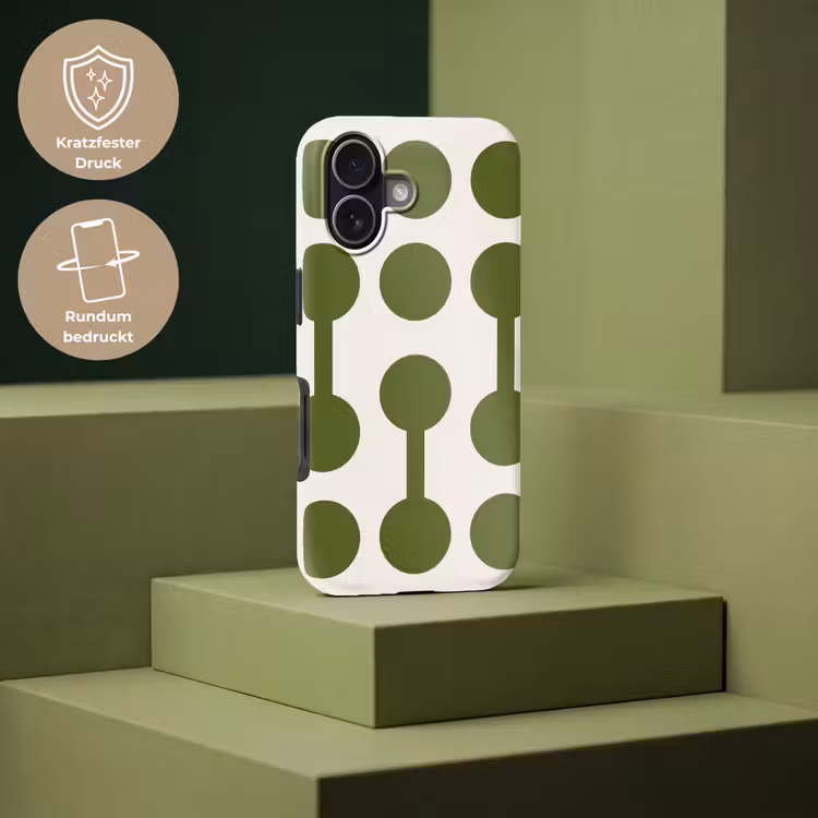 Cirkels - Geometrisch - Abstract - Modern - Groen Toughcase MagSafe Apple iPhone 17 klein -USP_PrintM_DE
