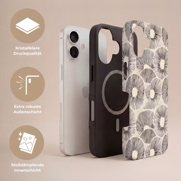 Cirkels - Patroon - Zwart Toughcase MagSafe Apple iPhone 17 klein 1017 -USP_Lagen_DE