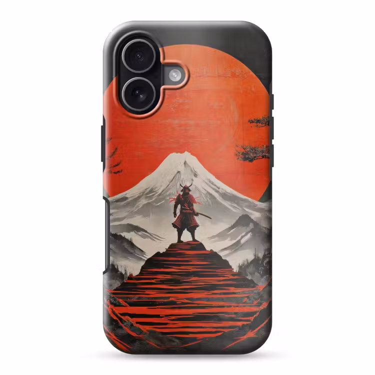 Krijger - Rode trappen - Zon - Berg Toughcase MagSafe Apple iPhone 17 klein -3d