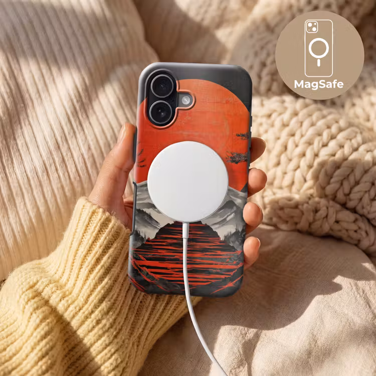 Krijger - Rode trappen - Zon - Berg Toughcase MagSafe Apple iPhone 17 klein -USP_MagsafeV