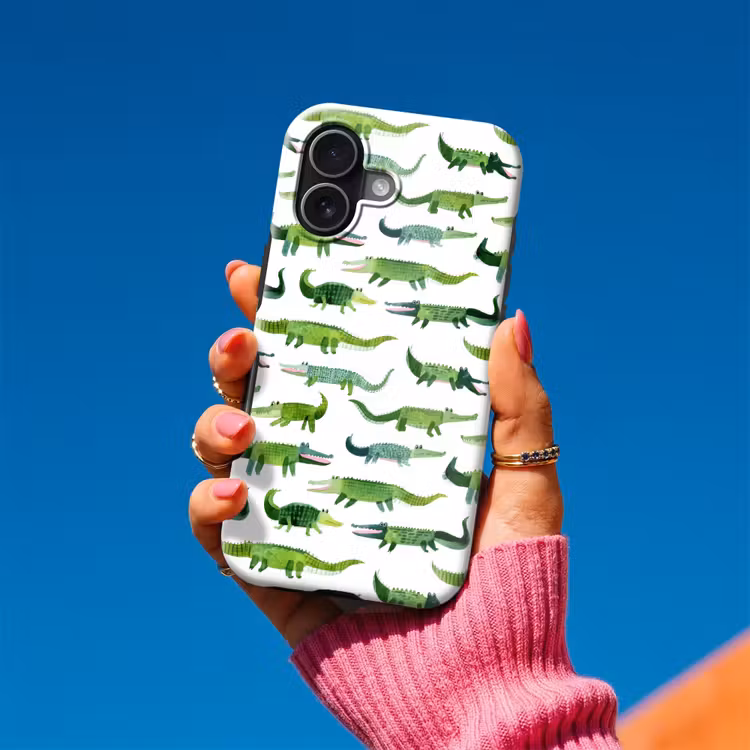 krokodillen - Speels - Groen Toughcase MagSafe Apple iPhone 17 klein 1017 -Sfeer1V