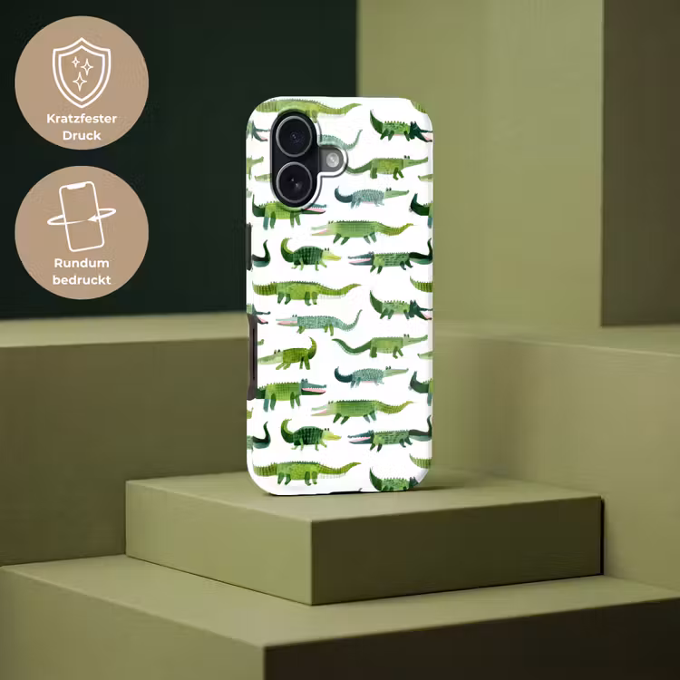 krokodillen - Speels - Groen Toughcase MagSafe Apple iPhone 17 klein 1017 -USP_PrintM_DE