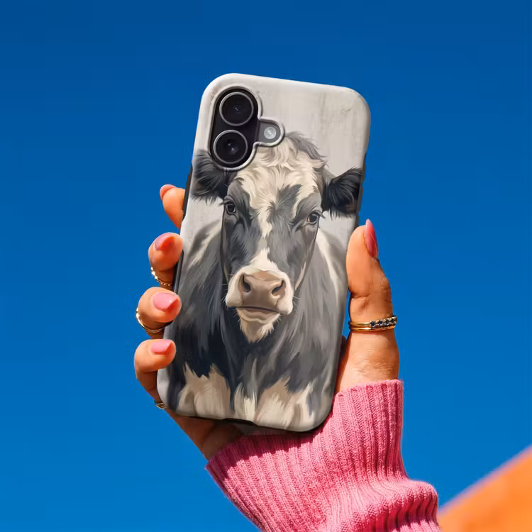 Koe - Portret - Dieren - Modern Toughcase MagSafe Apple iPhone 17 klein -Sfeer1V