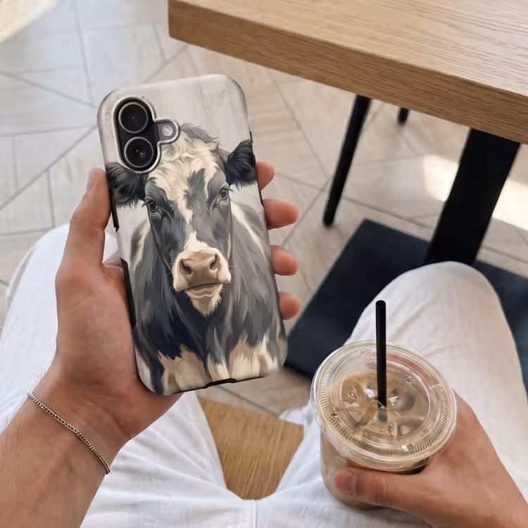 Koe - Portret - Dieren - Modern Toughcase MagSafe Apple iPhone 17 klein -Sfeer1M