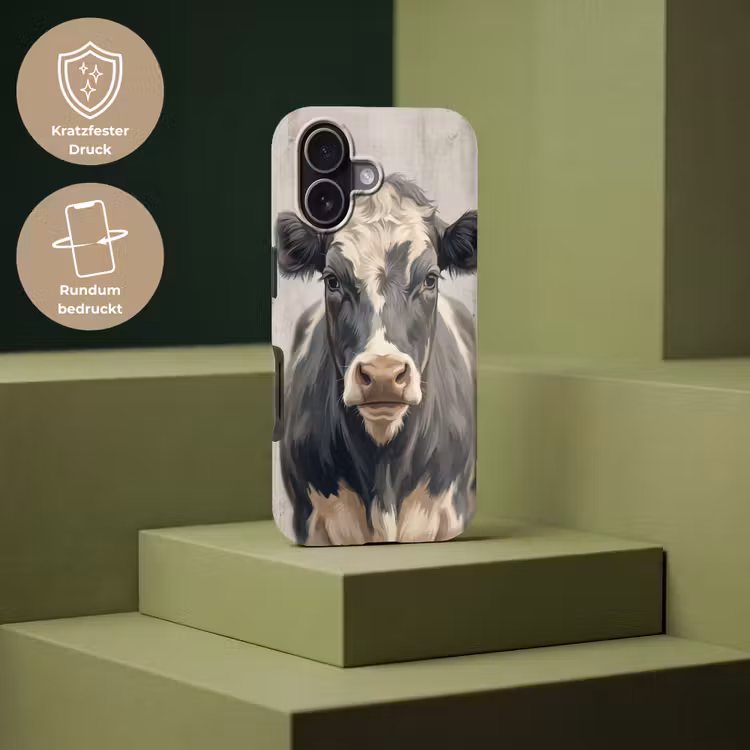 Koe - Portret - Dieren - Modern Toughcase MagSafe Apple iPhone 17 klein -USP_PrintM_DE