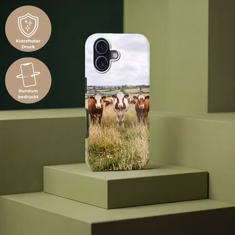 Koeien - Portret - Weide - Boerderij - Nieuwsgierig Toughcase MagSafe Apple iPhone 17 klein -USP_PrintM_DE
