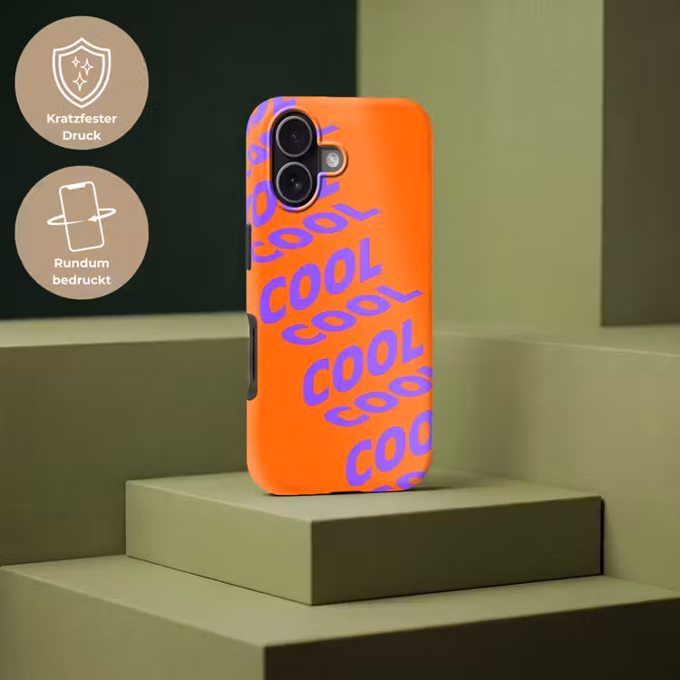 Cool - Paars - Oranje Toughcase MagSafe Apple iPhone 17 klein -USP_PrintM_DE