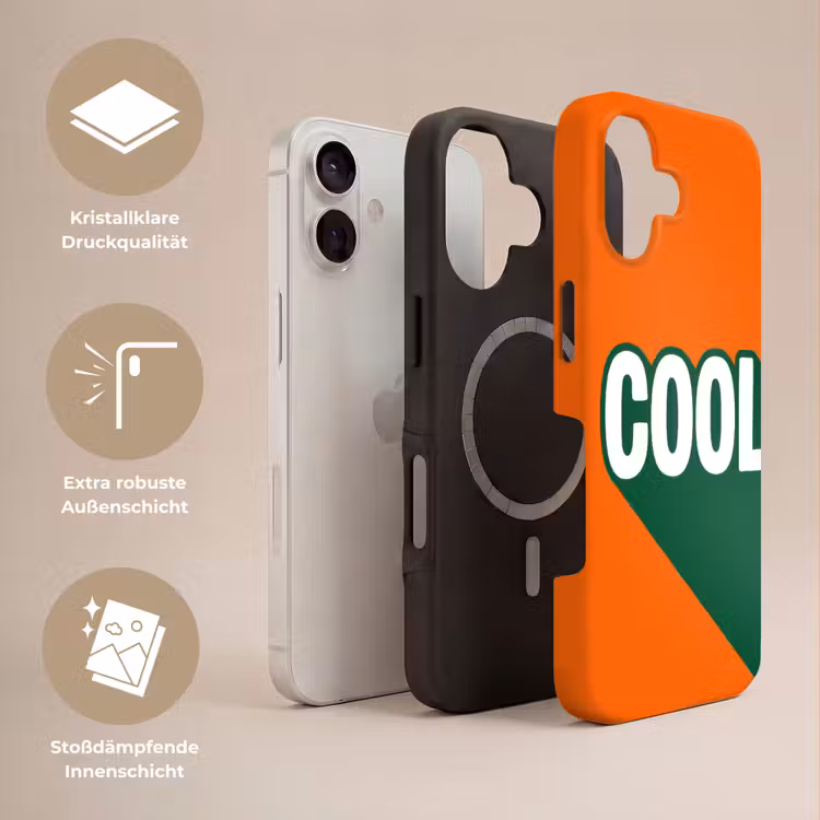 Cool - Oranje - Groen Toughcase MagSafe Apple iPhone 17 klein -USP_Lagen_DE
