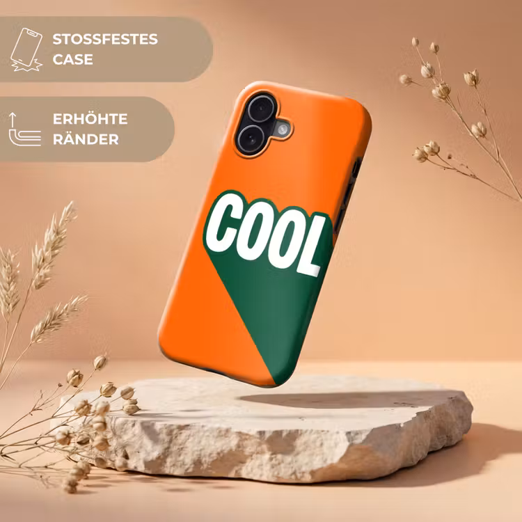 Cool - Oranje - Groen Toughcase MagSafe Apple iPhone 17 klein -USP_RandenV_DE