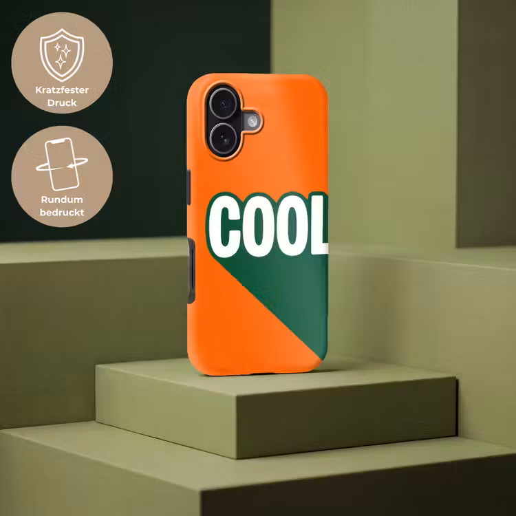 Cool - Oranje - Groen Toughcase MagSafe Apple iPhone 17 klein -USP_PrintM_DE