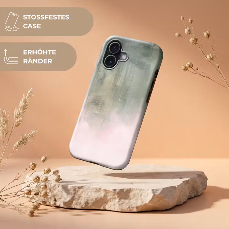 Kunst - Abstract - Modern - Groen - Roze Toughcase MagSafe Apple iPhone 17 klein -USP_RandenV_DE