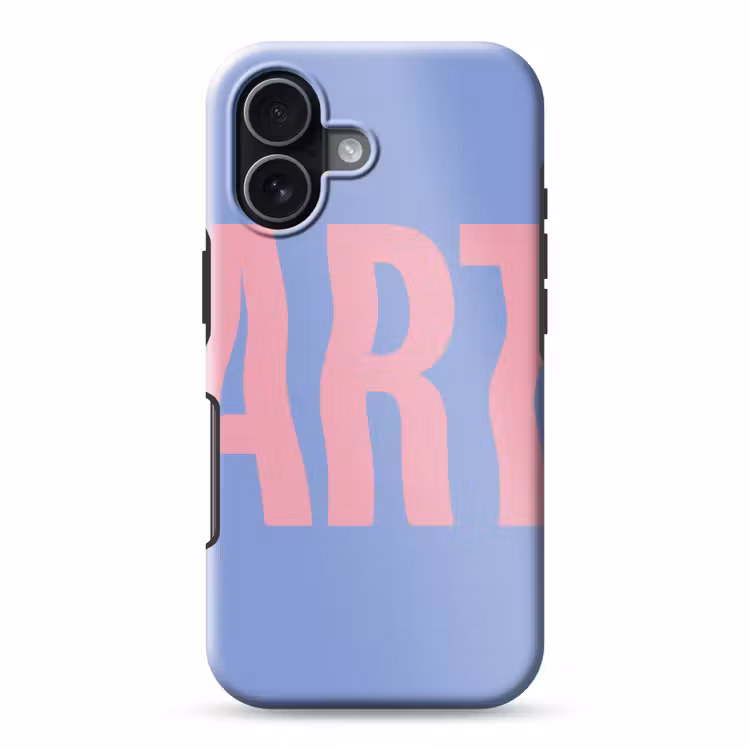 Art - Roze - Blauw Toughcase MagSafe Apple iPhone 17 klein -3d