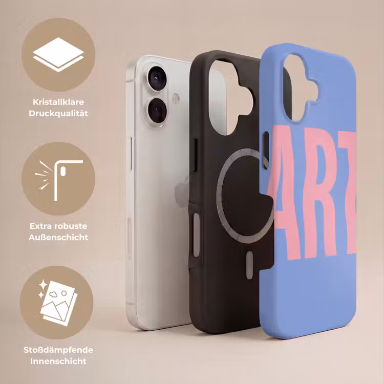 Art - Roze - Blauw Toughcase MagSafe Apple iPhone 17 klein -USP_Lagen_DE