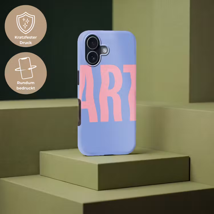 Art - Roze - Blauw Toughcase MagSafe Apple iPhone 17 klein -USP_PrintM_DE
