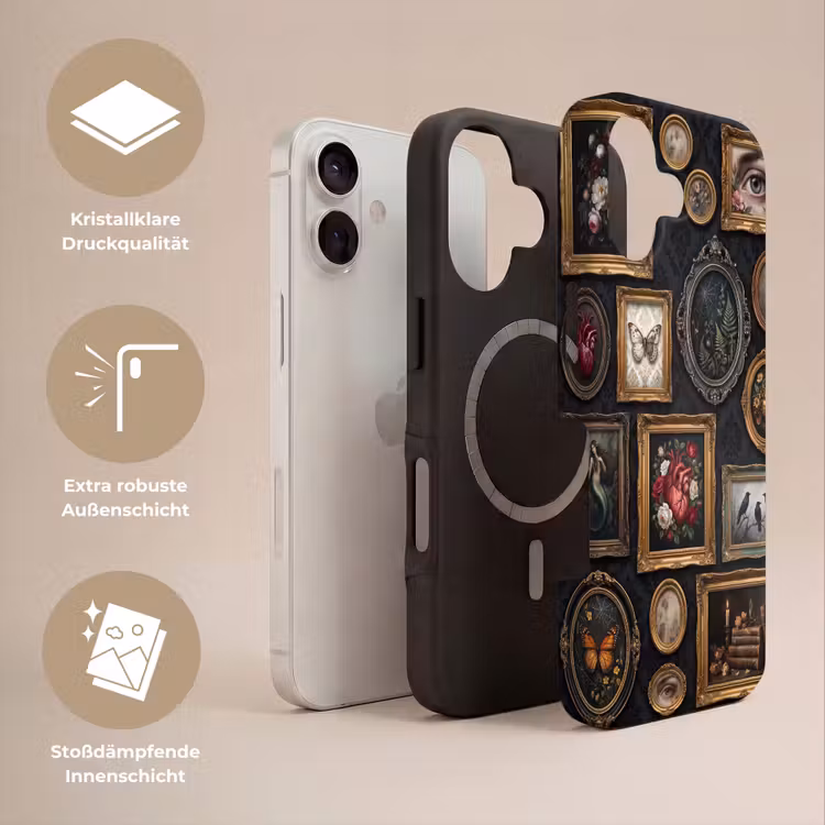 Kunst - Collectie - Vintage - Klassiek - Donker Toughcase MagSafe Apple iPhone 17 klein -USP_Lagen_DE