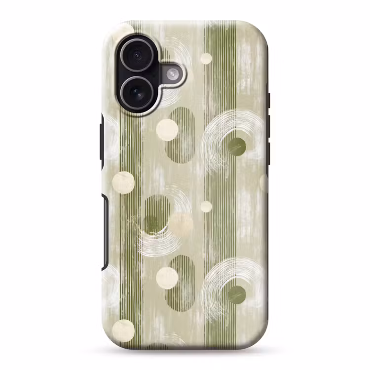 Artistiek - Modern - Groen Toughcase MagSafe Apple iPhone 17 klein 1017 -3d