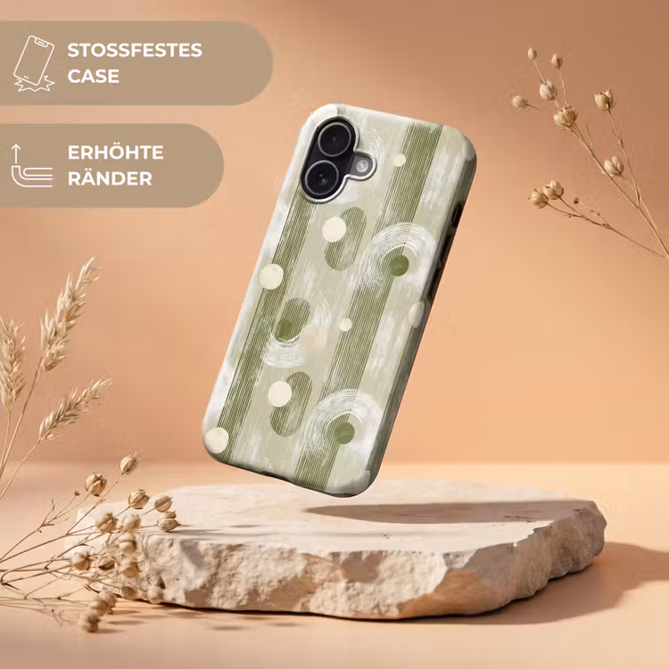 Artistiek - Modern - Groen Toughcase MagSafe Apple iPhone 17 klein 1017 -USP_RandenV_DE
