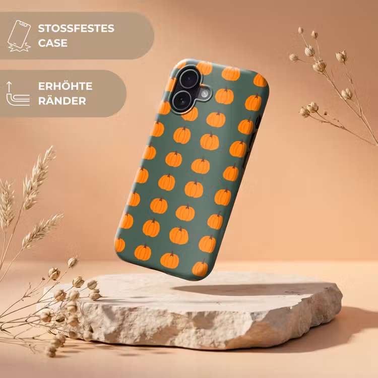 Pompoen - Patroon - Oranje Toughcase MagSafe Apple iPhone 17 klein 1017 -USP_RandenV_DE