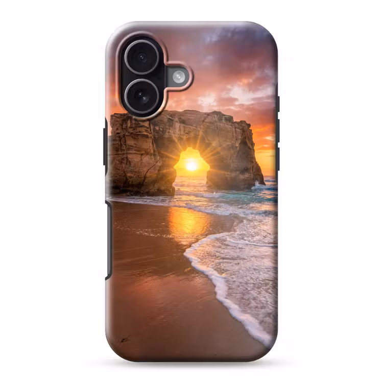 Kust - Rots - Zonsondergang - Zee - Natuur Toughcase MagSafe Apple iPhone 17 klein -3d