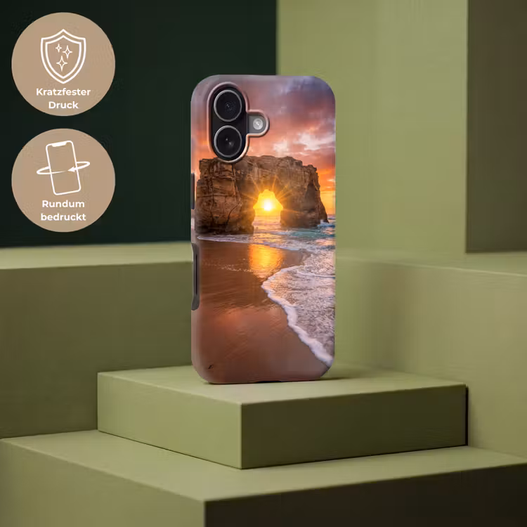 Kust - Rots - Zonsondergang - Zee - Natuur Toughcase MagSafe Apple iPhone 17 klein -USP_PrintM_DE