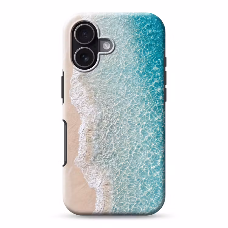 Kust - Zand - Blauw Toughcase MagSafe Apple iPhone 17 klein -3d