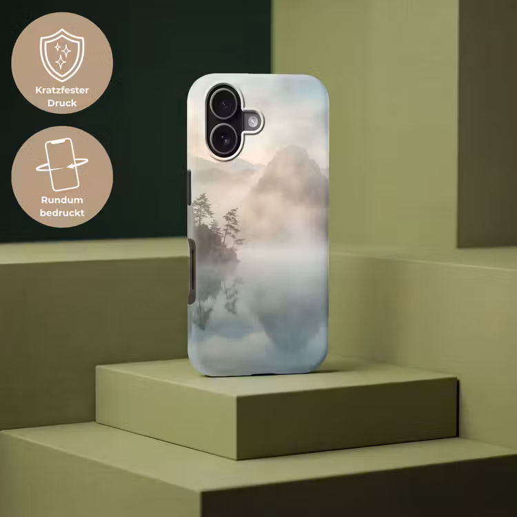 Landschap - Bergen - Mist - Water - Natuur Toughcase MagSafe Apple iPhone 17 klein -USP_PrintM_DE