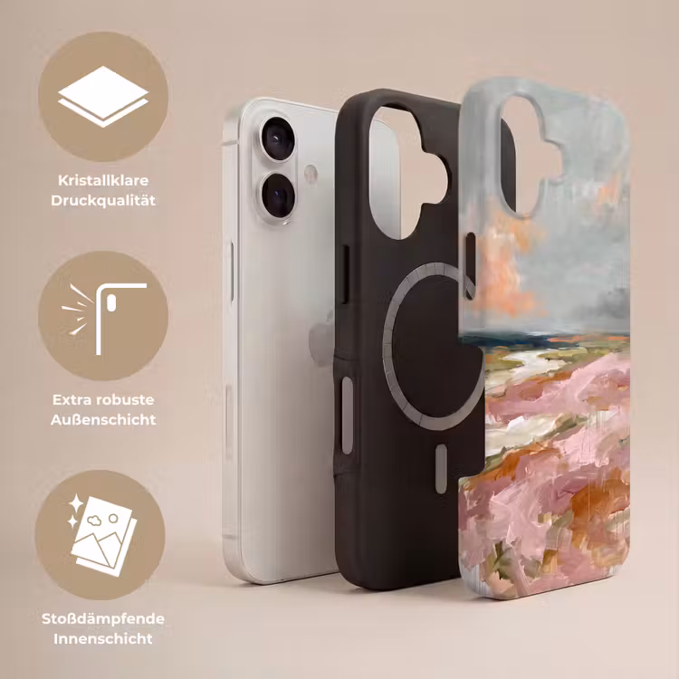 Landschap - Rivier - Abstract - Roze - Groen Toughcase MagSafe Apple iPhone 17 klein -USP_Lagen_DE