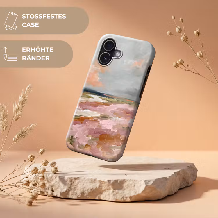 Landschap - Rivier - Abstract - Roze - Groen Toughcase MagSafe Apple iPhone 17 klein -USP_RandenV_DE