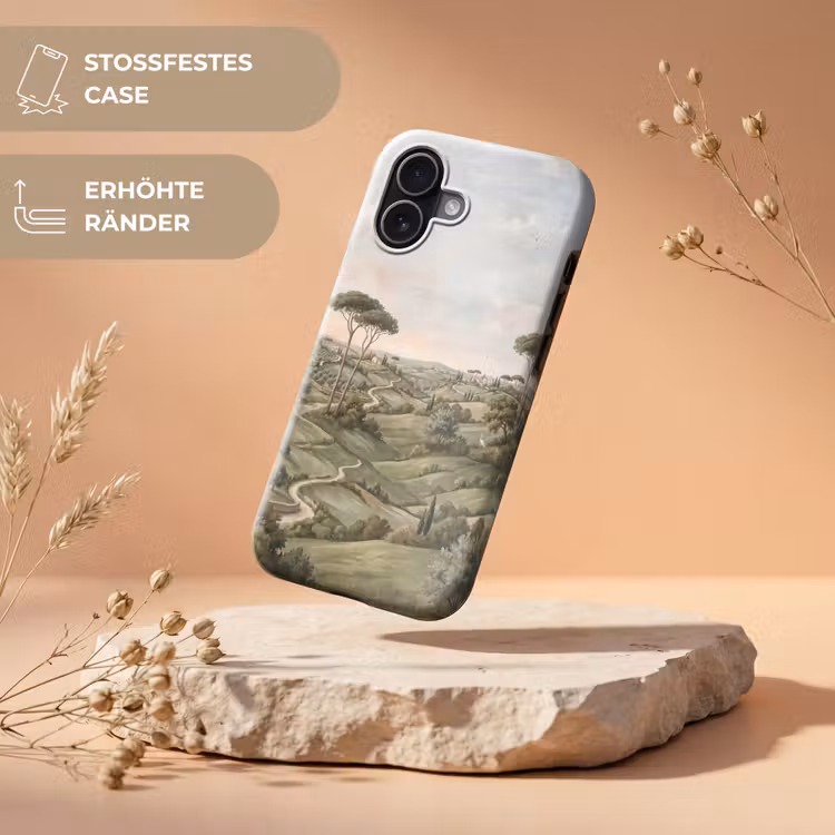Landschap - Heuvels - Zandpad - Groen Toughcase MagSafe Apple iPhone 17 klein -USP_RandenV_DE