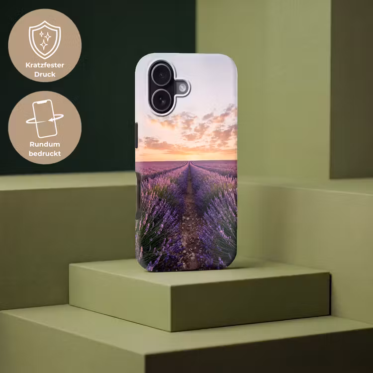 Landschap - Lavendelveld - Paars Toughcase MagSafe Apple iPhone 17 klein -USP_PrintM_DE