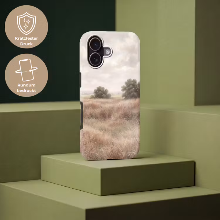 Landschap - Minimalistisch - Beige Toughcase MagSafe Apple iPhone 17 klein -USP_PrintM_DE