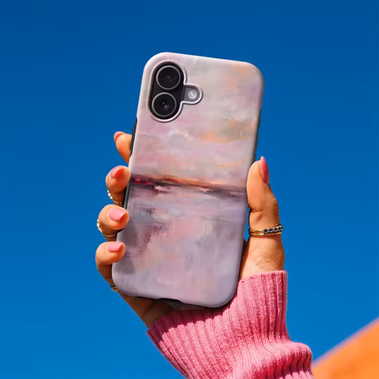 Landschap - Zonsondergang - Abstract - Modern - Roze Toughcase MagSafe Apple iPhone 17 klein -Sfeer1V