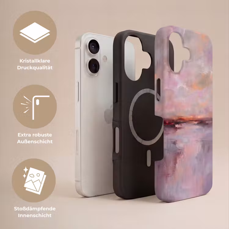 Landschap - Zonsondergang - Abstract - Modern - Roze Toughcase MagSafe Apple iPhone 17 klein -USP_Lagen_DE