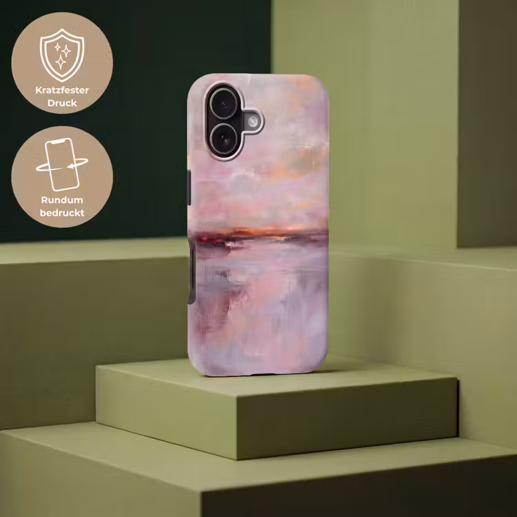 Landschap - Zonsondergang - Abstract - Modern - Roze Toughcase MagSafe Apple iPhone 17 klein -USP_PrintM_DE