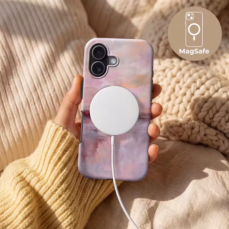 Landschap - Zonsondergang - Abstract - Modern - Roze Toughcase MagSafe Apple iPhone 17 klein -USP_MagsafeV