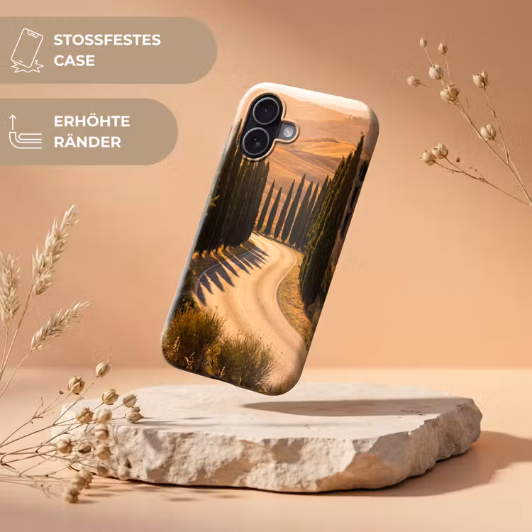 Landschap - Weg - Bomen - Natuur - Goud Toughcase MagSafe Apple iPhone 17 klein -USP_RandenV_DE
