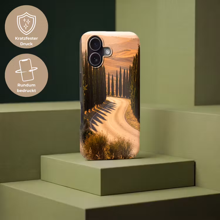 Landschap - Weg - Bomen - Natuur - Goud Toughcase MagSafe Apple iPhone 17 klein -USP_PrintM_DE
