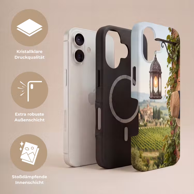 Lantaarn - Wijngaard - Landschap - Italiaans Toughcase MagSafe Apple iPhone 17 klein -USP_Lagen_DE